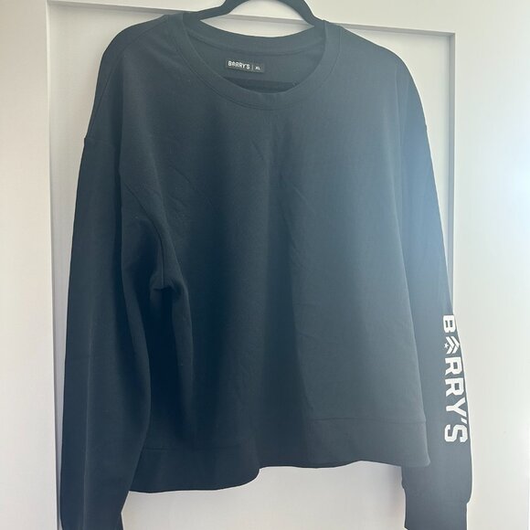 Barry's Black Tech Waffle Crew Neck, Size XL, NWT - Picture 1 of 4
